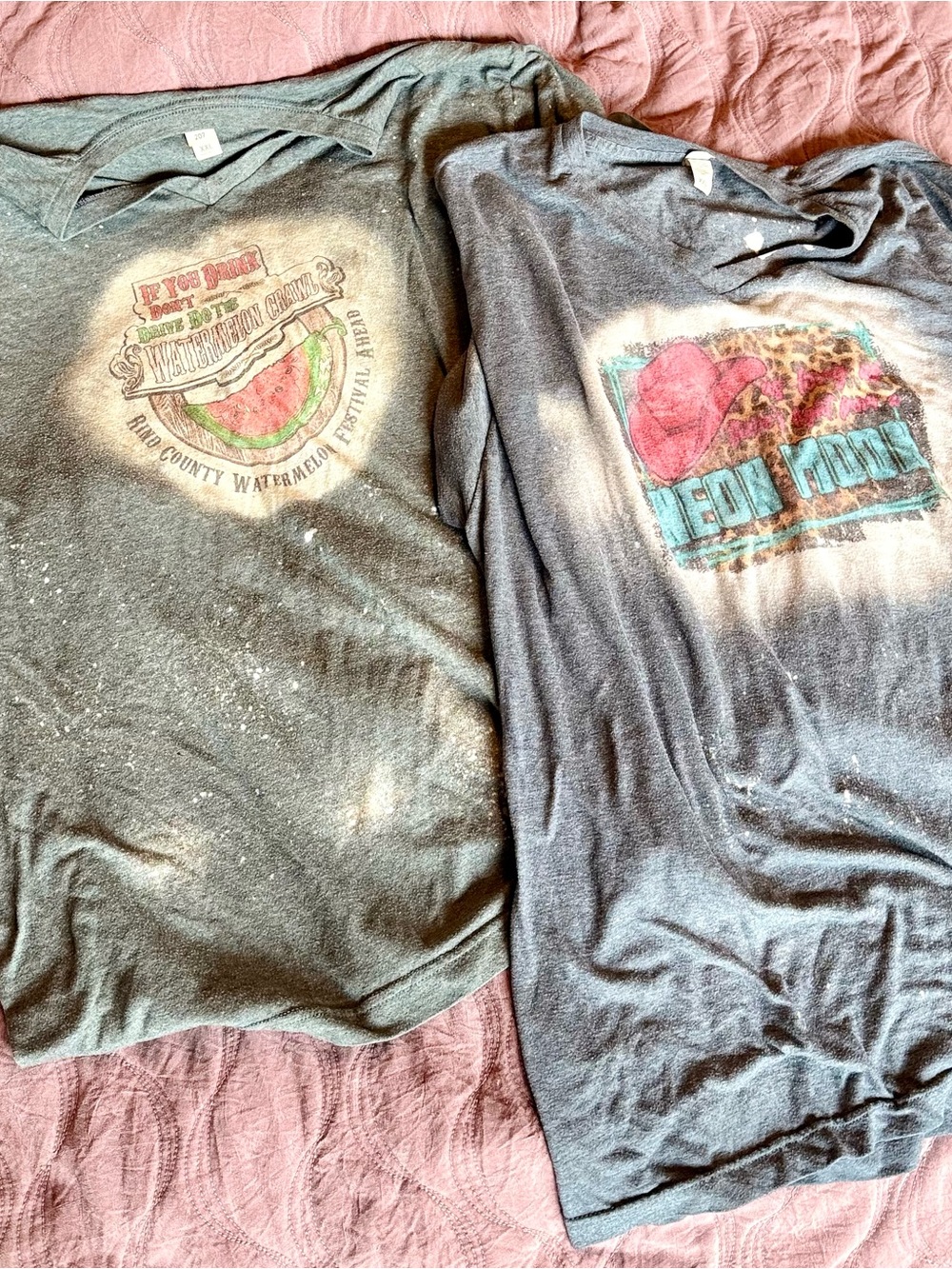 Bundle of 2 Tultex Short Sleeve country music Graphic Tees